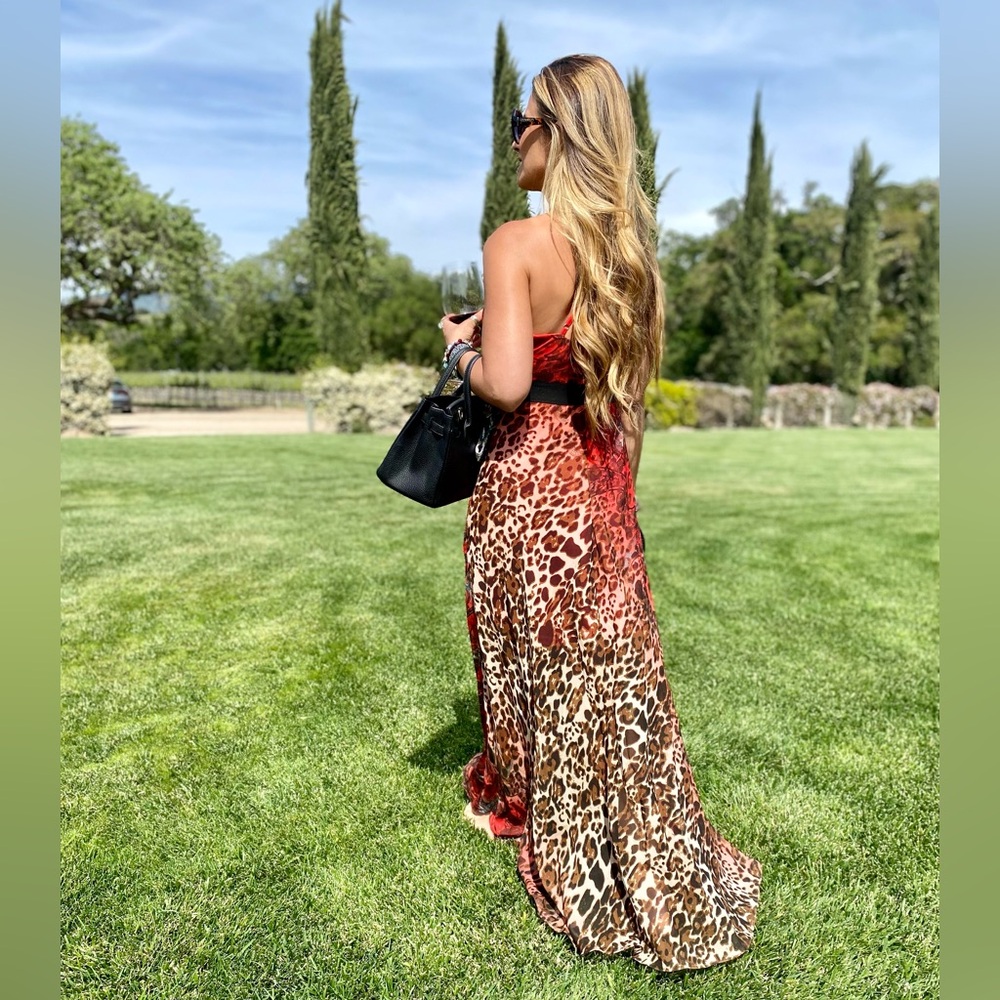 ❤️On-Trend FW2026❤️
La Diosa—Red, Leopard, Adjustable Strap, Maxi, Chiffon/Sheer - Picture 9 of 11